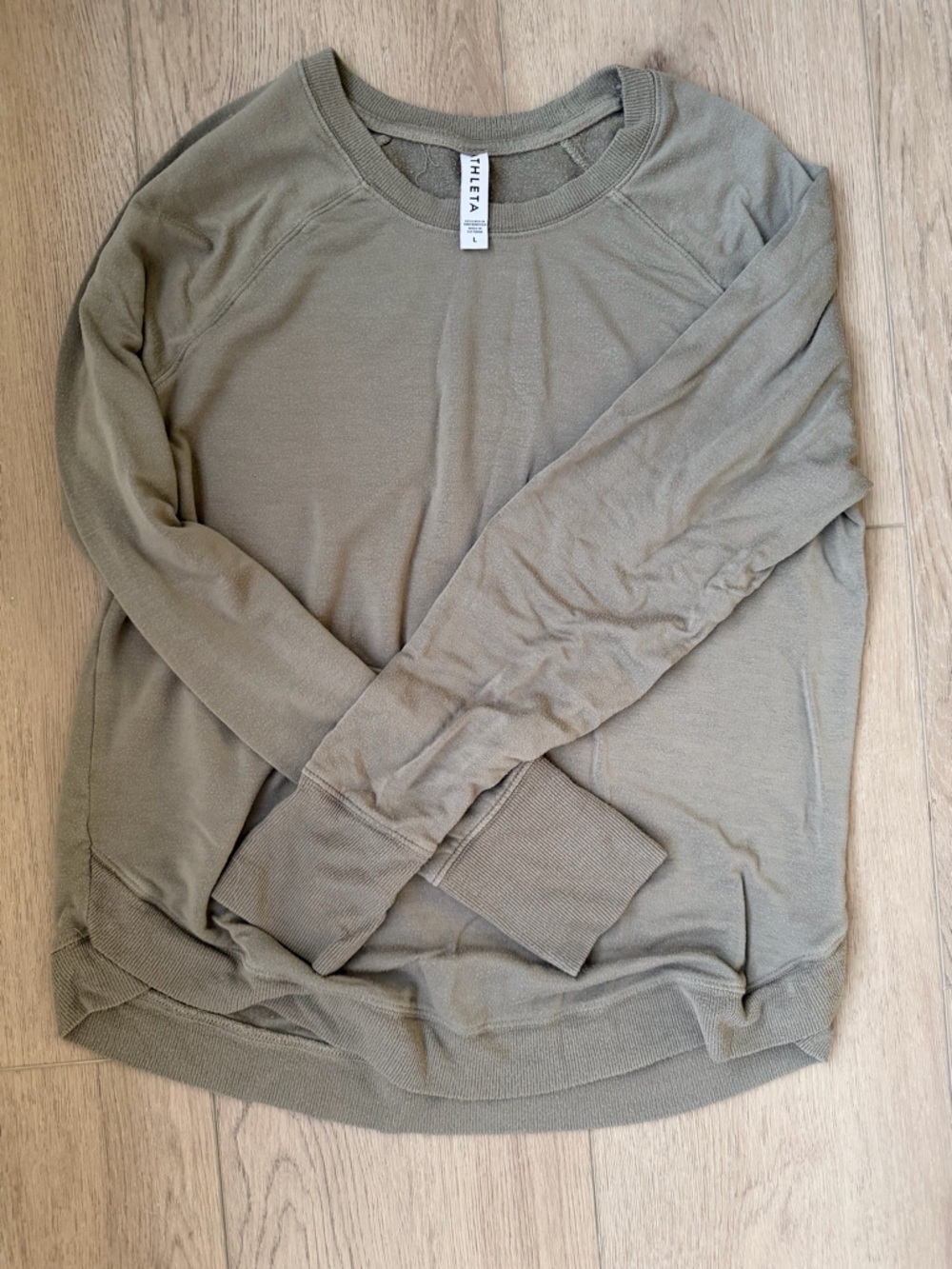 Athleta olive Crewneck Pullover